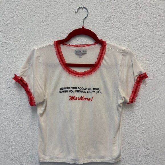 O-Mighty Before You Scold Me Mom Ruffle Baby Tee - Picture 5 of 7